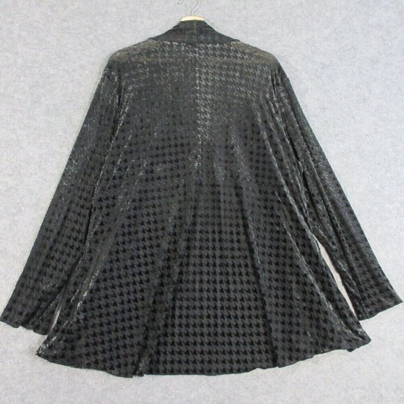 LIV by Habitat Women's Lagenlook Velour Cardigan Open Front Dark Green XXL 254 - Picture 2 of 11